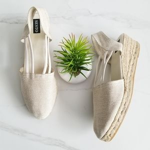 Sesto Meucci Spain Natural Canvas Espadrille Wedge